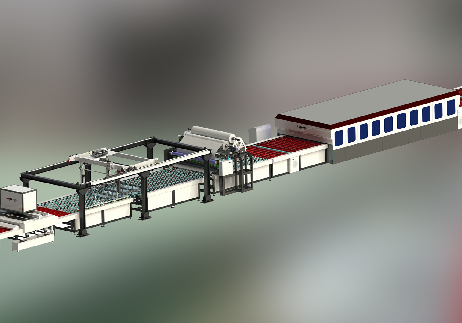 Ligne de production de verre feuilleté